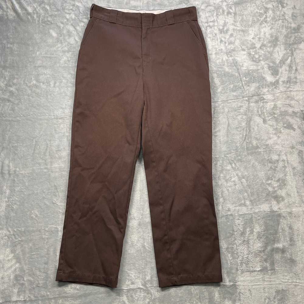 Dickies Womens Brown Straight Leg Work Pants Size 8R